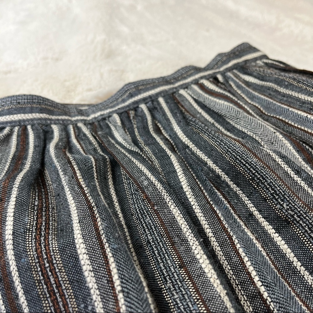 Vintage 60s Silk Pleated‎ Midi Skirt with Pockets - Picture 3 of 9